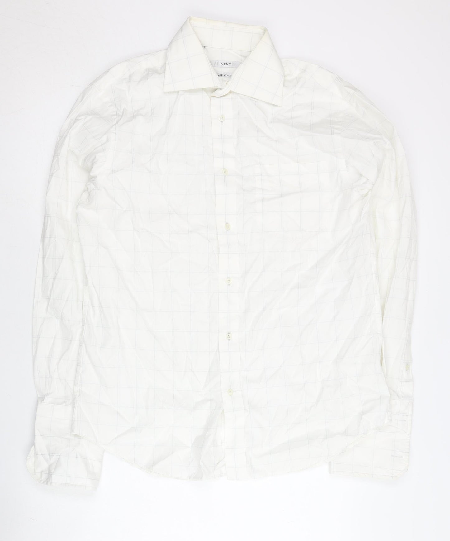 Mens UK Collar Size 15.539 NEXT Smart White  Dress Shirt