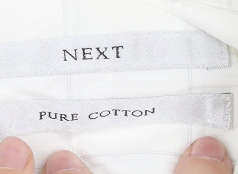 Mens UK Collar Size 15.539 NEXT Smart White  Dress Shirt