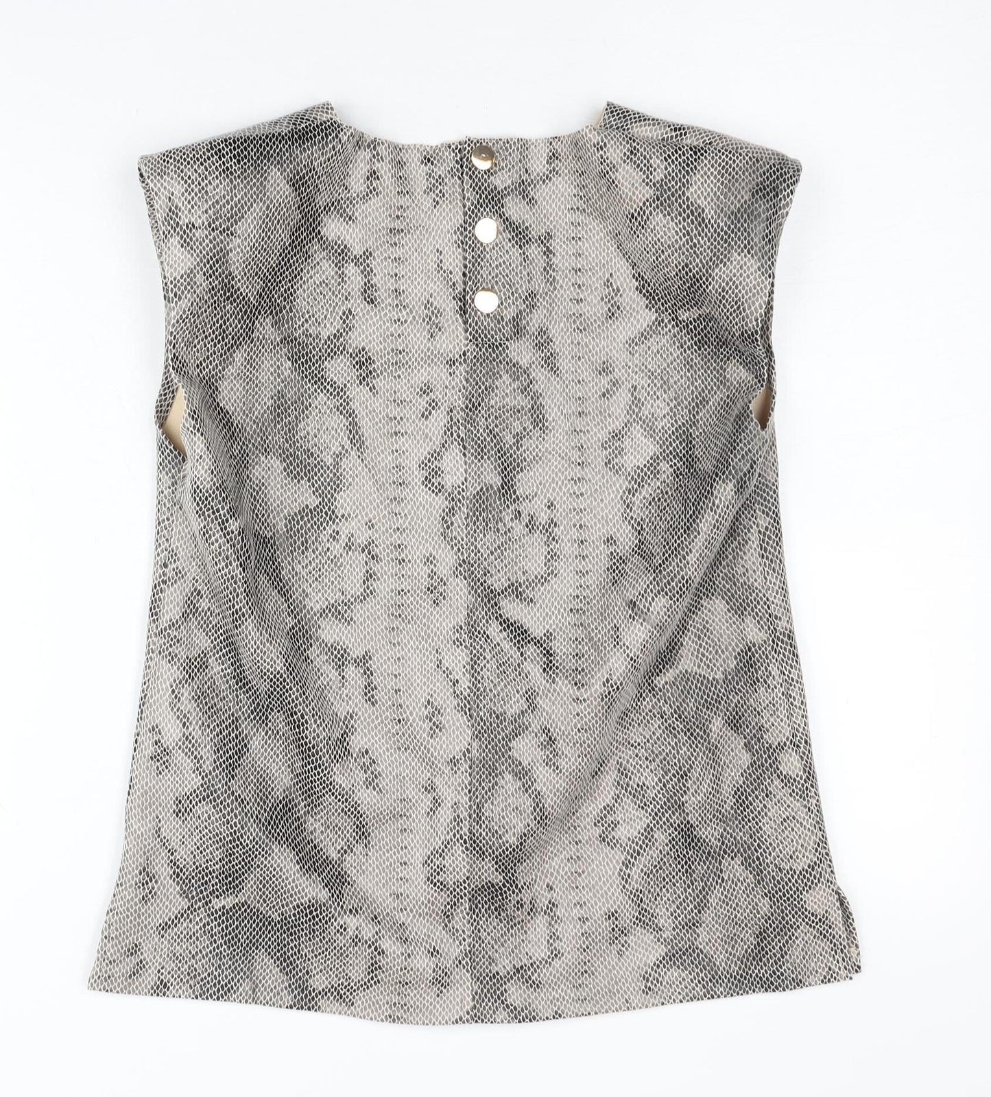 Womens UK Size XS Zara Grey Basic Blouse