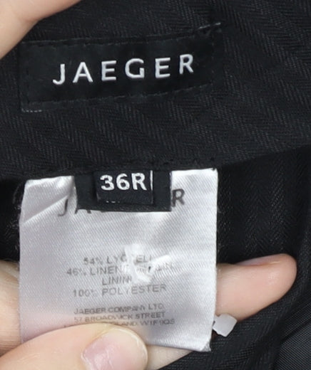 Jaeger Men’s Blue Linen Lyocell Dress Pants 36R Straight Leg