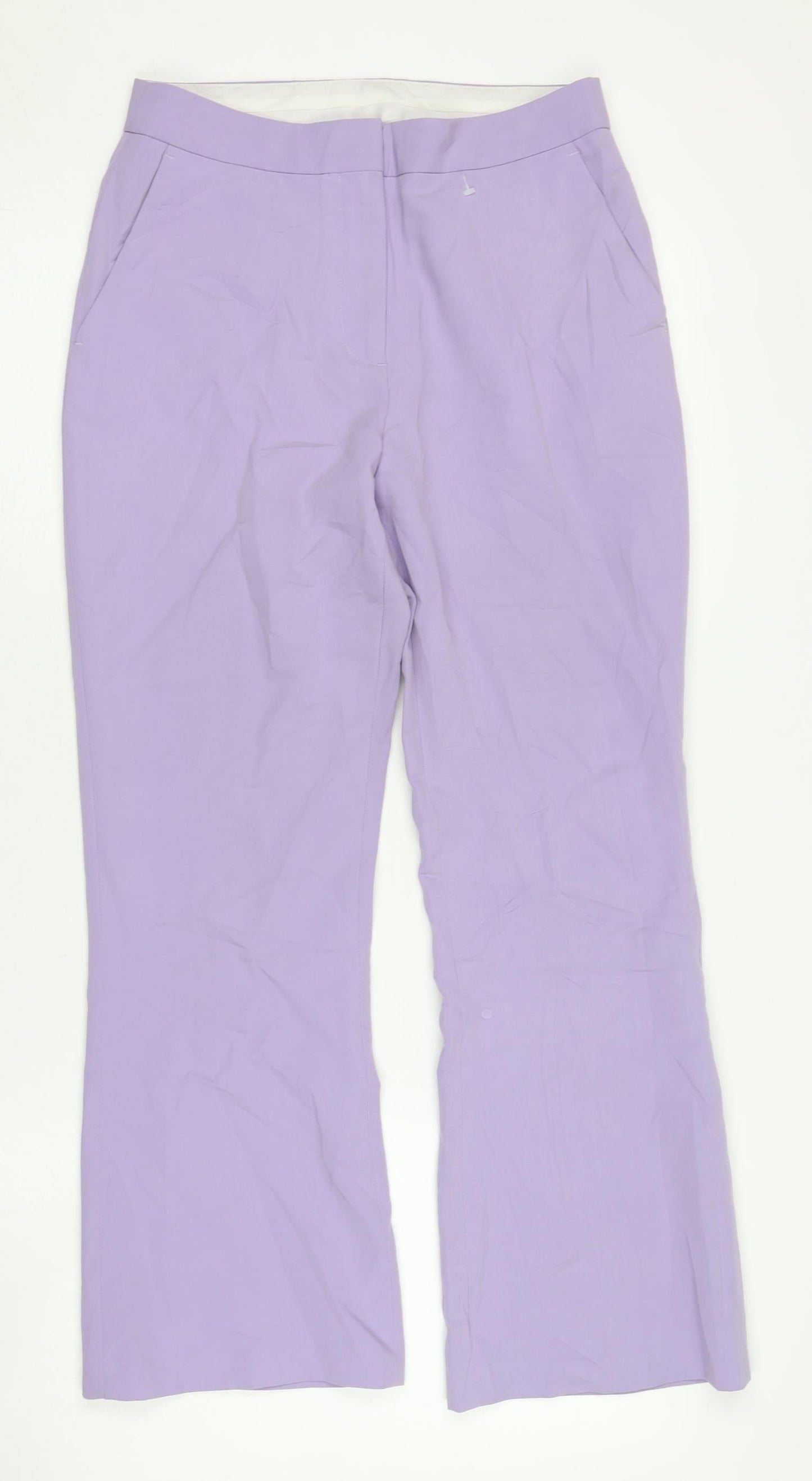 Topshop Womens Purple Size 8 Slim Flared Trousers