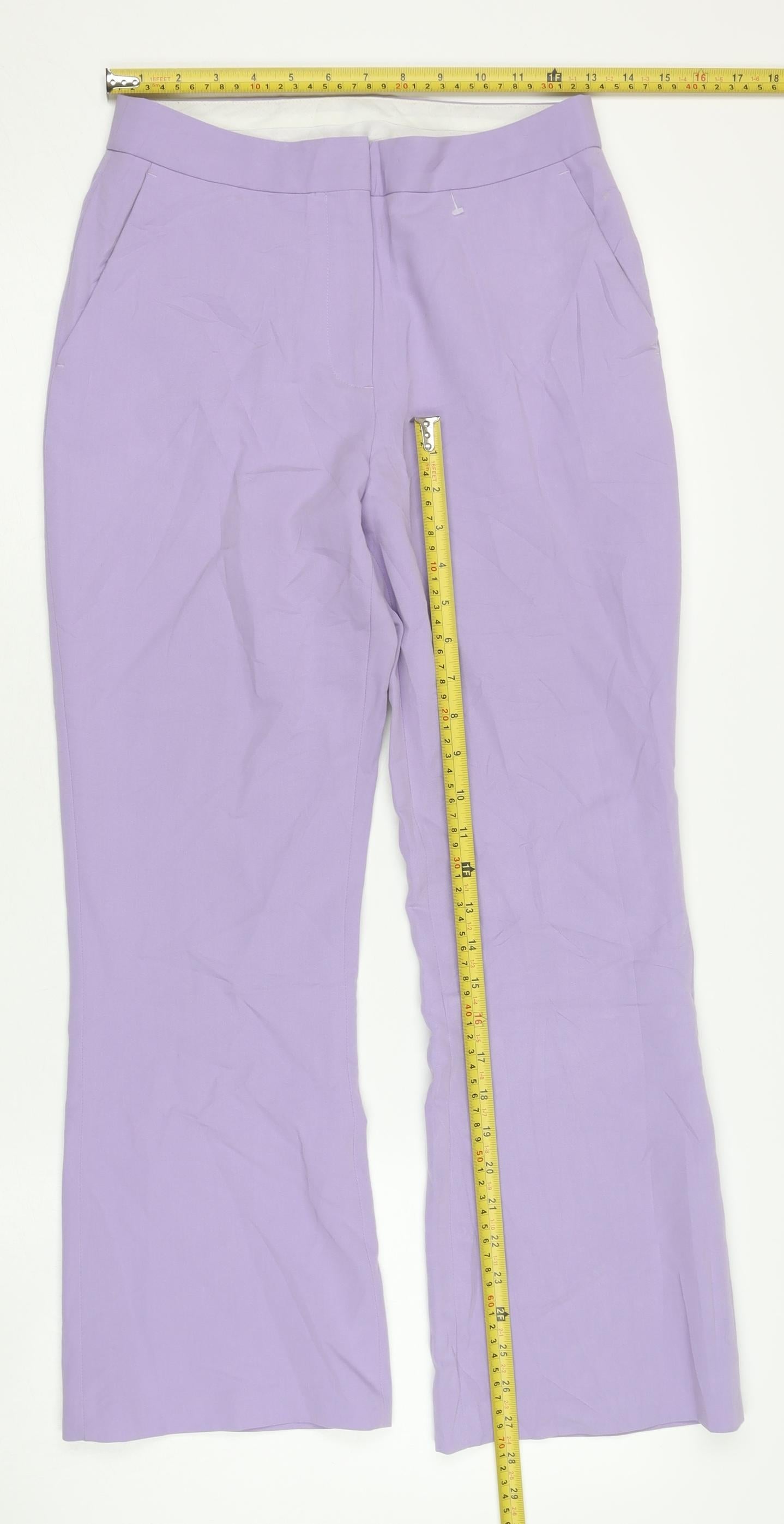 Topshop Womens Purple Size 8 Slim Flared Trousers