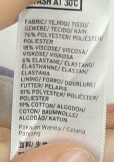 Topshop Womens Purple Size 8 Slim Flared Trousers