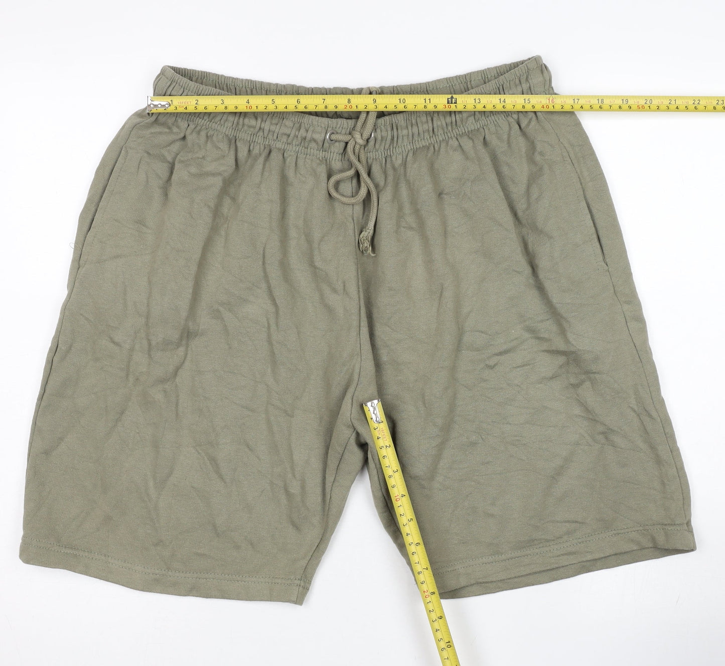 PEP&CO Men’s Green XL Sweat Shorts with Drawstring Waist