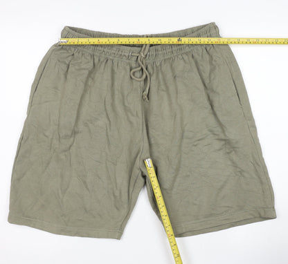 PEP&CO Men’s Green XL Sweat Shorts with Drawstring Waist