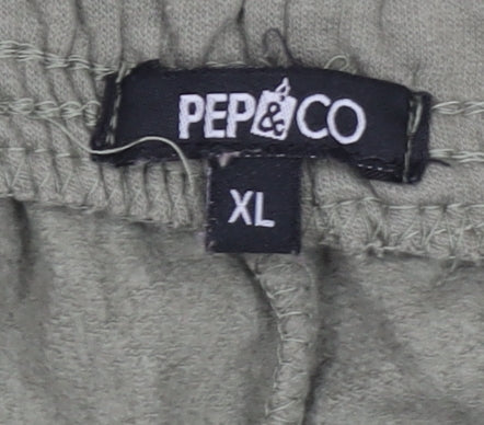 PEP&CO Men’s Green XL Sweat Shorts with Drawstring Waist