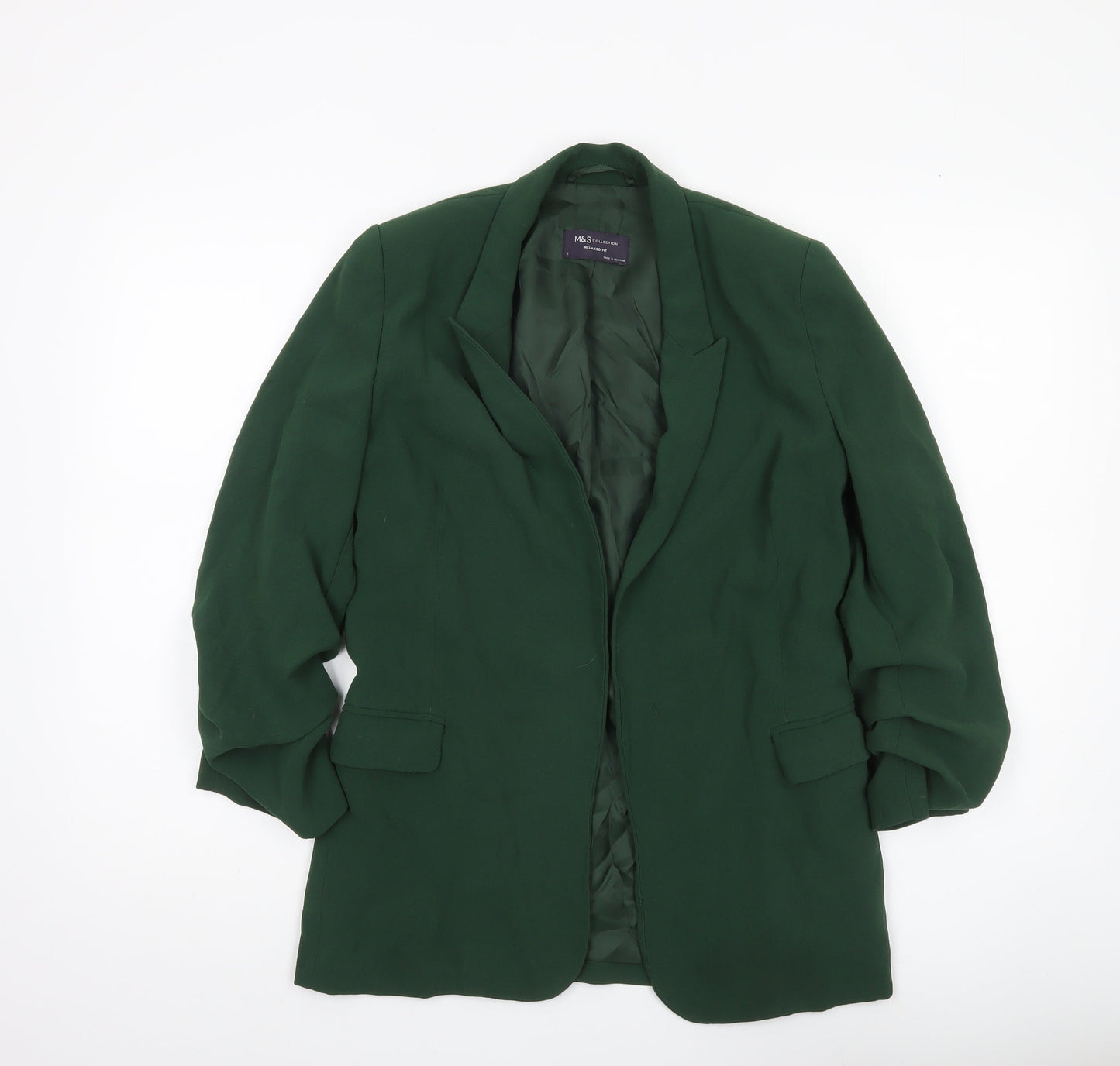 Marks and Spencer Women’s Green Relaxed Fit Blazer Jacket Size 6