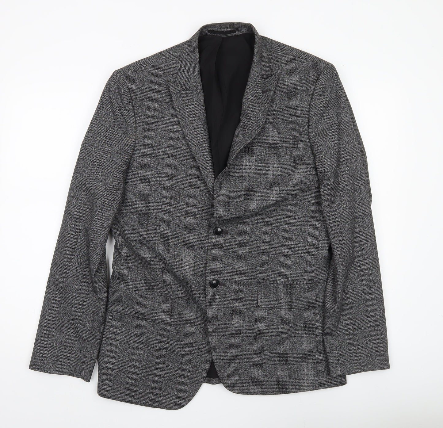 Primark Men’s Grey Check Slim Fit Blazer Jacket 40R