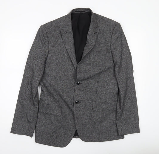 Primark Men’s Grey Check Slim Fit Blazer Jacket 40R