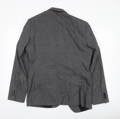 Primark Men’s Grey Check Slim Fit Blazer Jacket 40R
