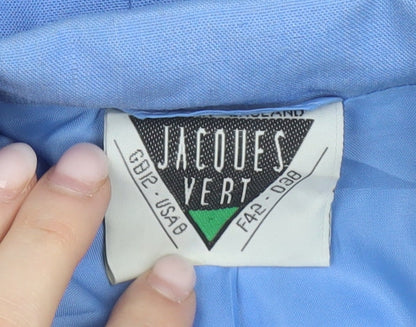 Jacques Vert Women’s Blue Short Sleeve Double Breasted Suit Jacket Size 12