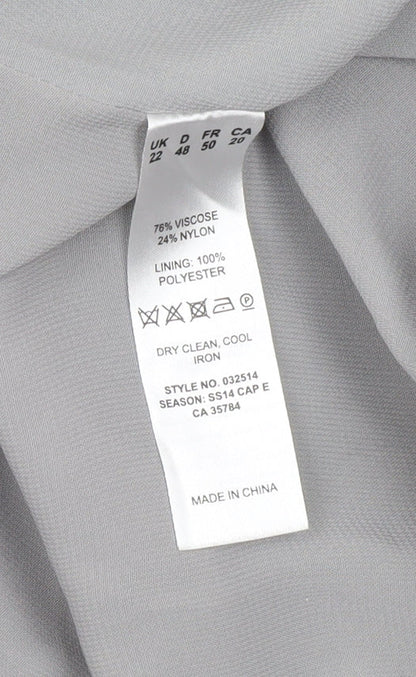 Windsmoor Women’s Grey Plus Size 22 Lined Suit Jacket Blazer