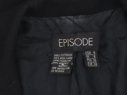 Womens UK Size 6 Episode Regular Black Suit Jacket