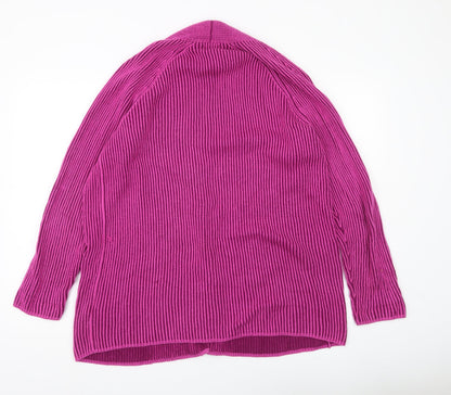 Womens UK Size S Lands' End Pink Cardigan Jumper
