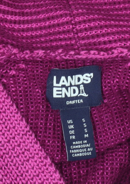 Womens UK Size S Lands' End Pink Cardigan Jumper