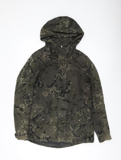 Womens UK Size S Only Green Parka Coat