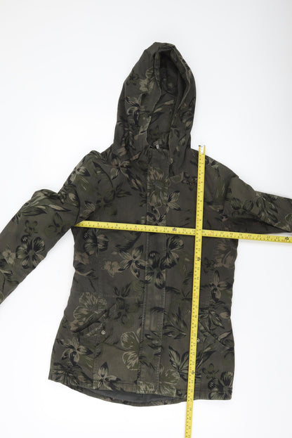 Womens UK Size S Only Green Parka Coat