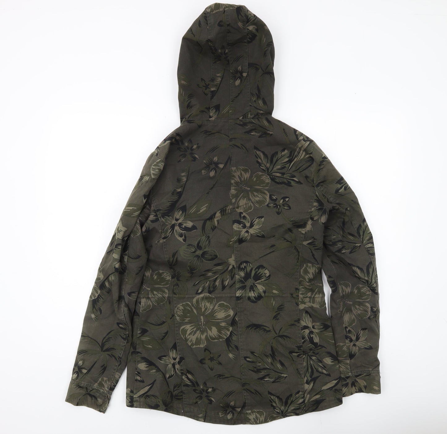 Womens UK Size S Only Green Parka Coat