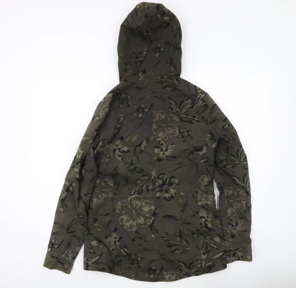 Womens UK Size S Only Green Parka Coat