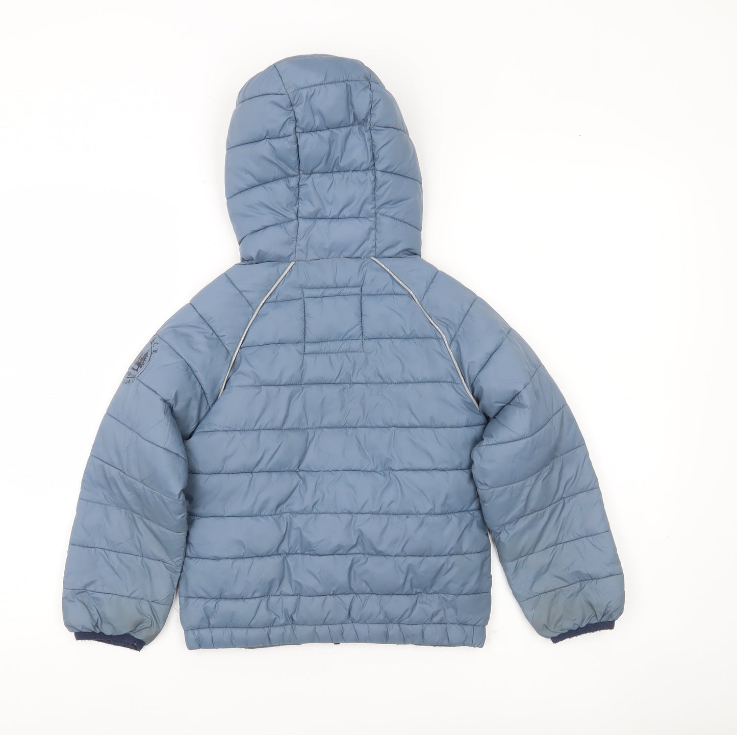 FatFace Boys Blue Hooded Puffer Jacket 5-6 Years Nylon Winter Coat