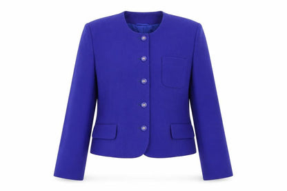 Vivienne Lawrence Women’s Blue Wool Suit Jacket Size 16