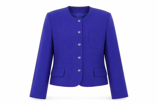 Vivienne Lawrence Women’s Blue Wool Suit Jacket Size 16