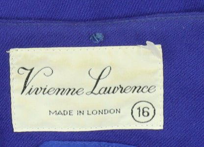 Vivienne Lawrence Women’s Blue Wool Suit Jacket Size 16