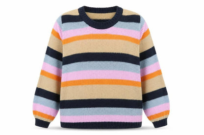 Ze-Ze Nordic Womens 3XL Multicoloured Striped Knit Jumper Pullover