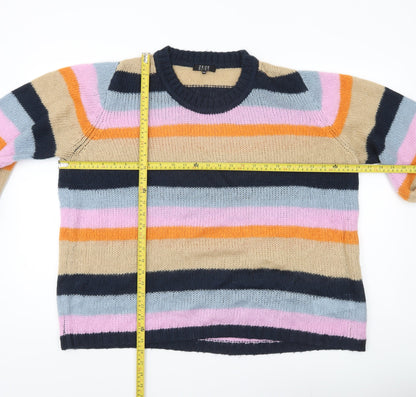 Ze-Ze Nordic Womens 3XL Multicoloured Striped Knit Jumper Pullover
