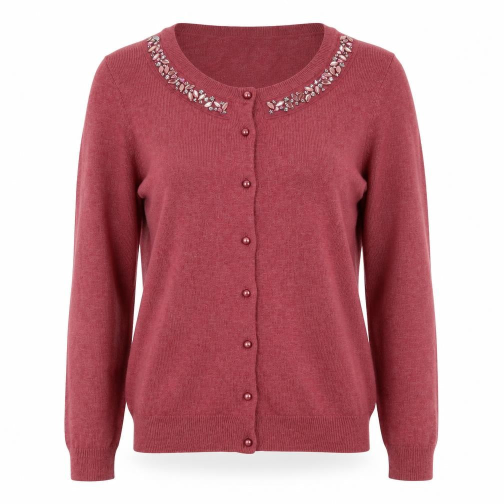 Womens UK Size 8 Marks and Spencer Red Cardigan Jumper
