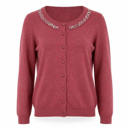 Womens UK Size 8 Marks and Spencer Red Cardigan Jumper