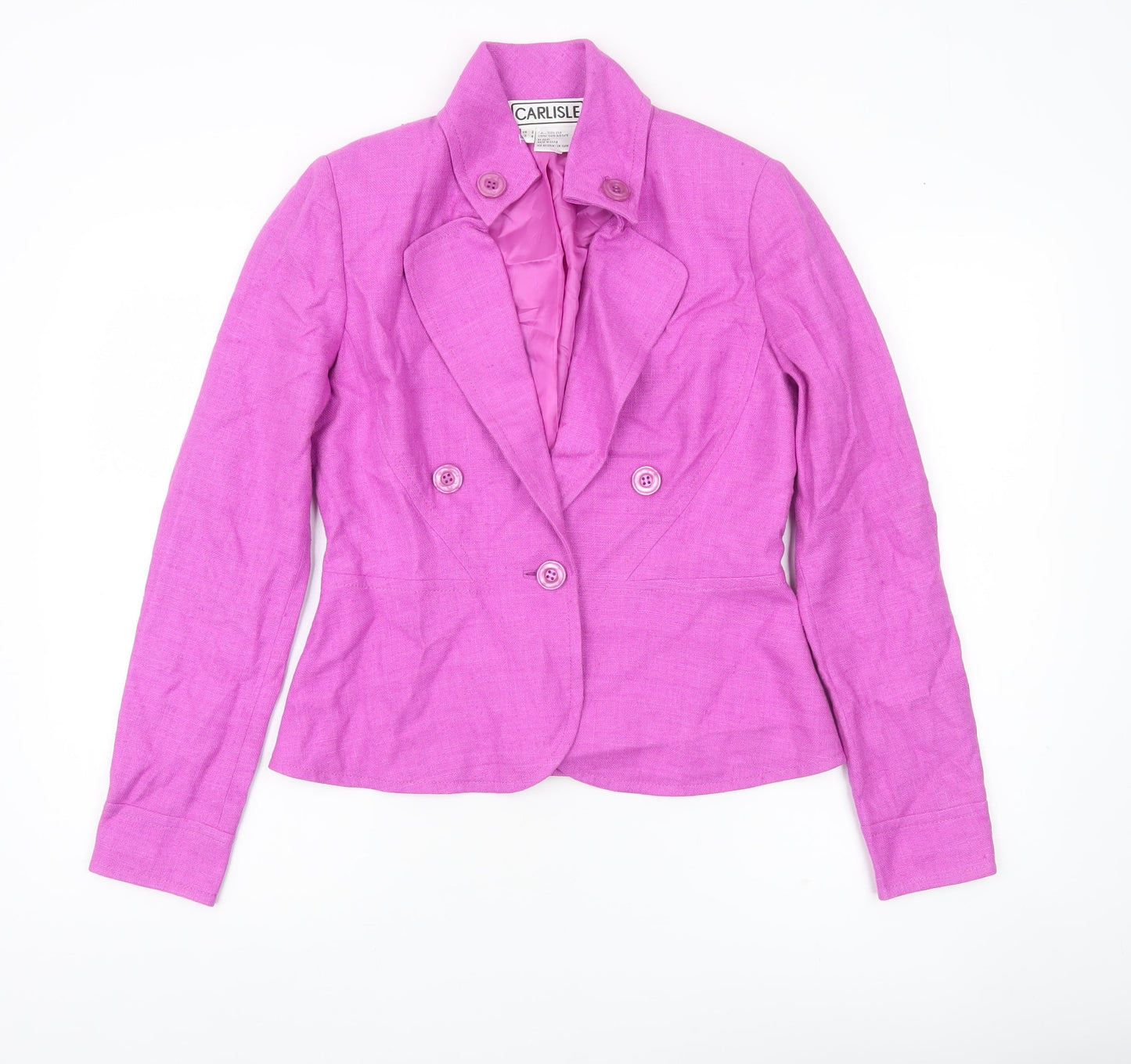 Carlisle Women’s Pink Silk Double-Breasted Blazer UK 4