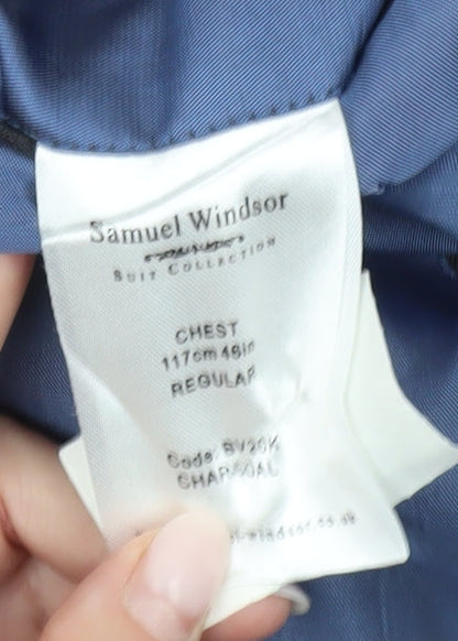 Mens UK Size 46 Samuel Windsor Regular Grey Suit Jacket