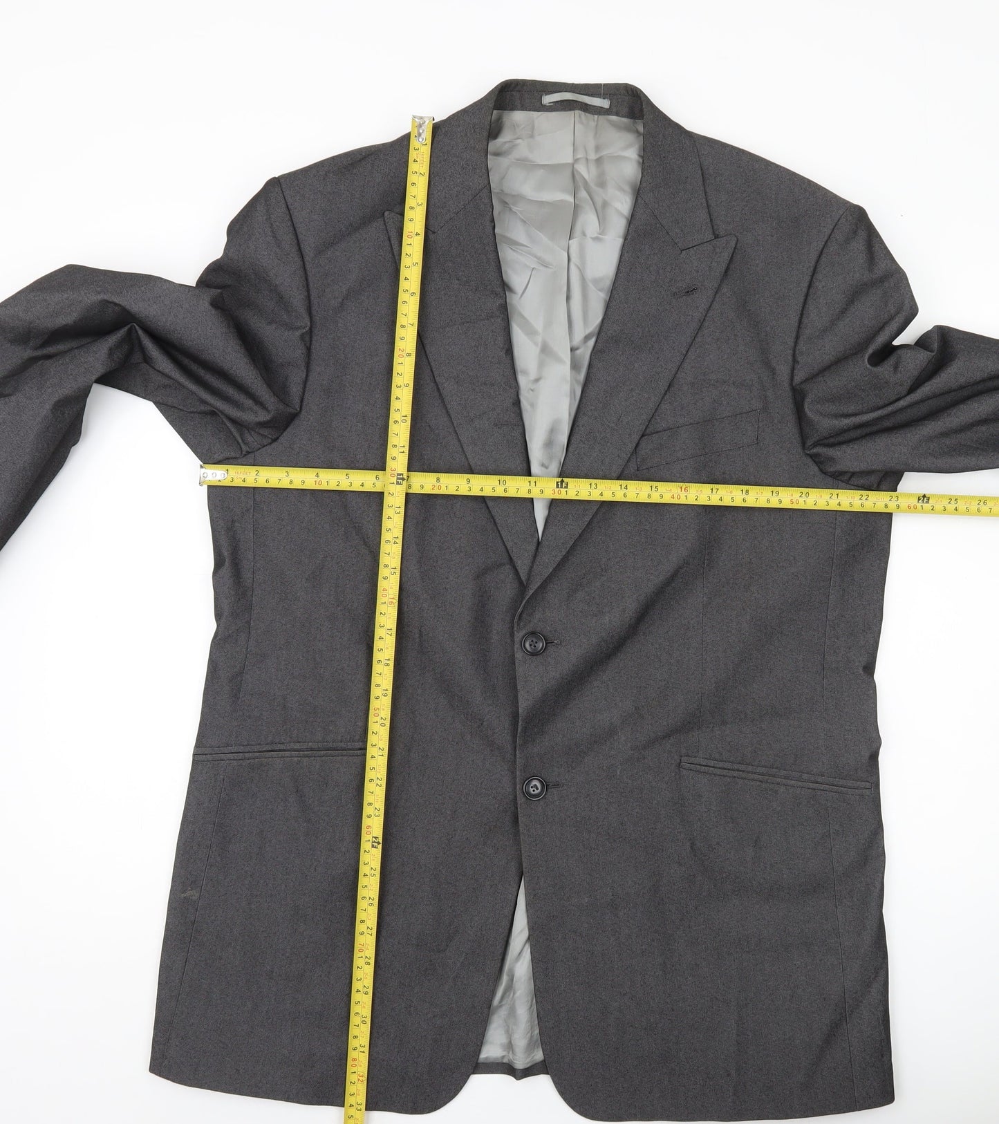 Mens UK Size 46 Armando Regular Grey Suit Jacket