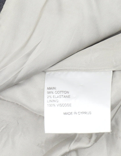 Karen Millen Women’s Blue Cotton Blend Slim Fit Blazer UK 14