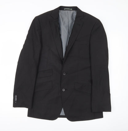 George Men’s Grey 36R Regular Fit Two-Button Suit Jacket