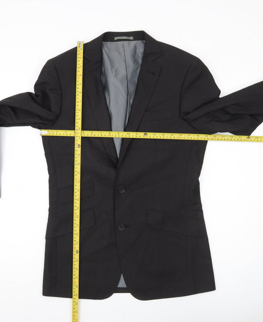 George Men’s Grey 36R Regular Fit Two-Button Suit Jacket