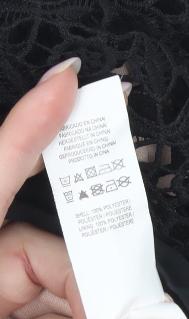 Primark Womens Black Lace Midi Pencil Skirt Size 10 Formal Party