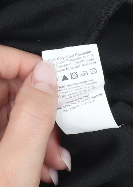 PrettyLittleThing Women’s Black Lace Ruffle High Rise Pencil Skirt Size 6