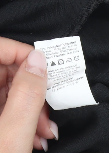 PrettyLittleThing Women’s Black Lace Ruffle High Rise Pencil Skirt Size 6