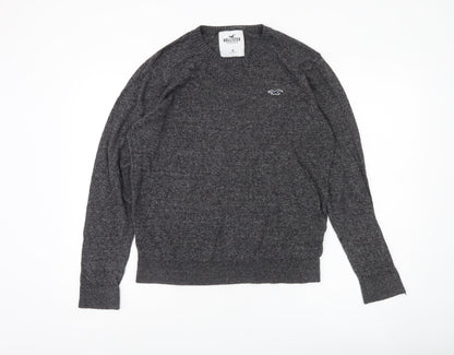 Hollister Mens Grey Knit Pullover Jumper Medium Crew Neck