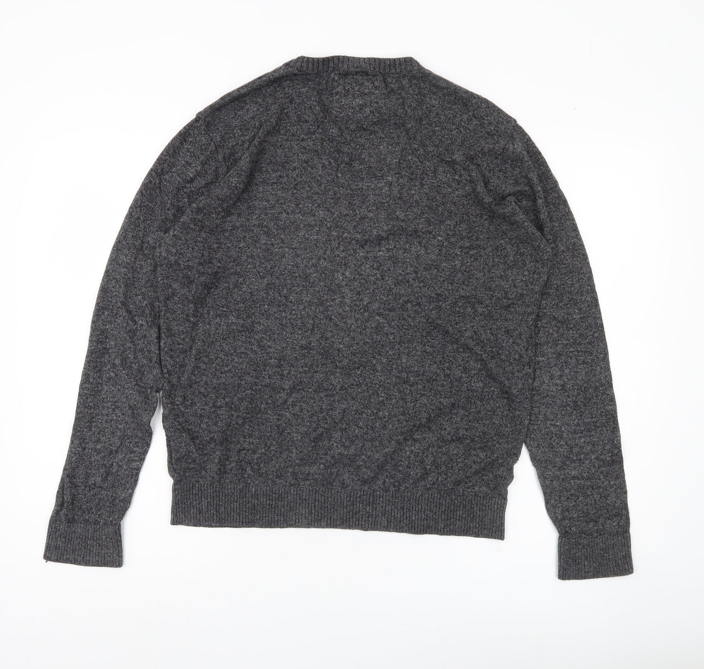 Hollister Mens Grey Knit Pullover Jumper Medium Crew Neck