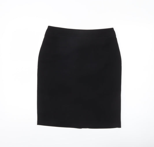 Amaranto Womens Black Size 10 Pencil Knee Length Skirt Workwear