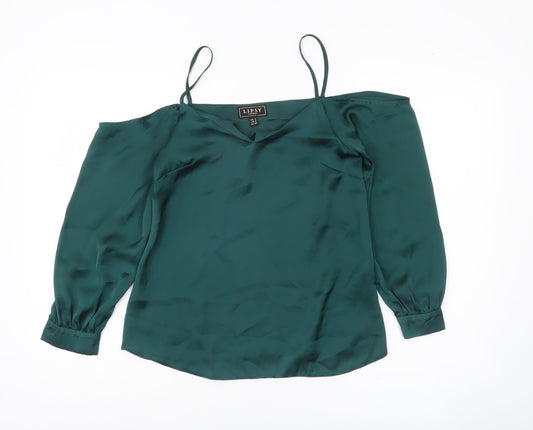 Womens UK Size 6 Lipsy Green Camisole Blouse