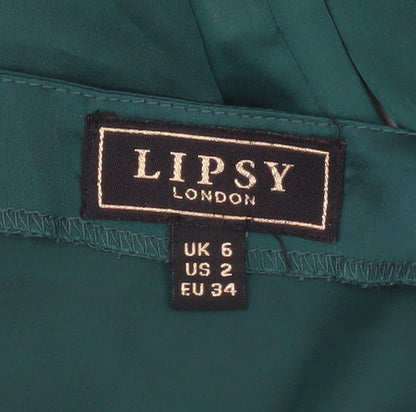 Womens UK Size 6 Lipsy Green Camisole Blouse