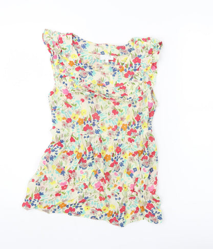Topshop Petite Women’s Multicoloured Floral Blouse Size 8