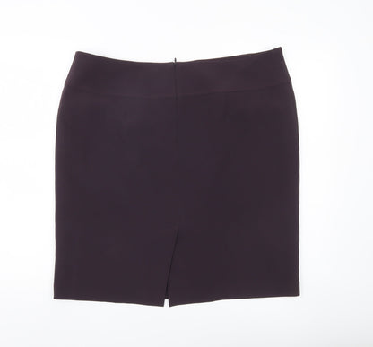 Louben Women Purple Size 16 Knee Length Pencil Skirt Workwear