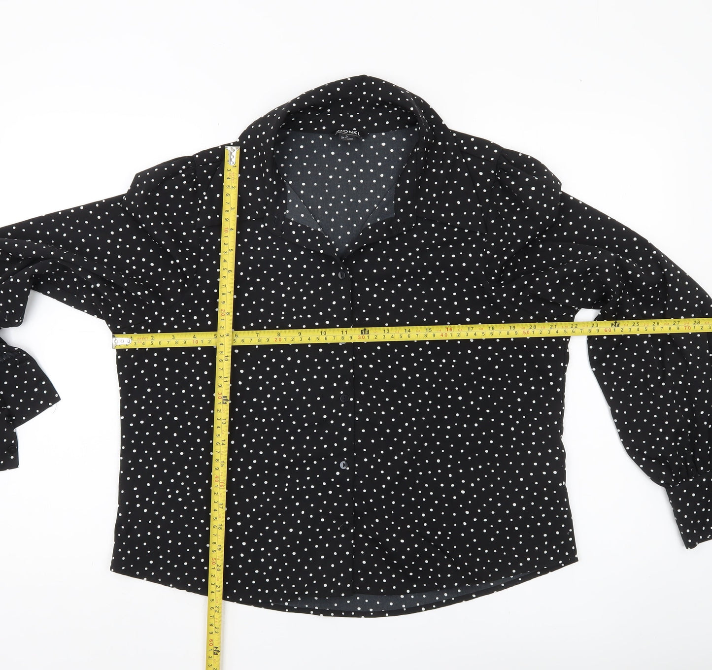 Womens UK Size 14 Monki Black Classic Blouse