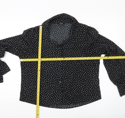 Womens UK Size 14 Monki Black Classic Blouse