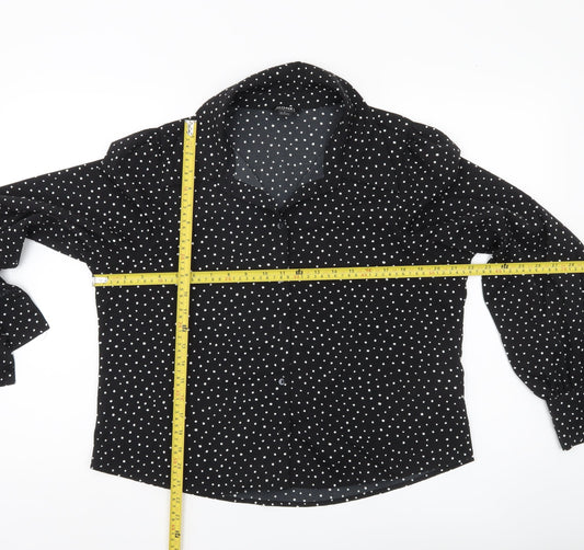 Womens UK Size 14 Monki Black Classic Blouse